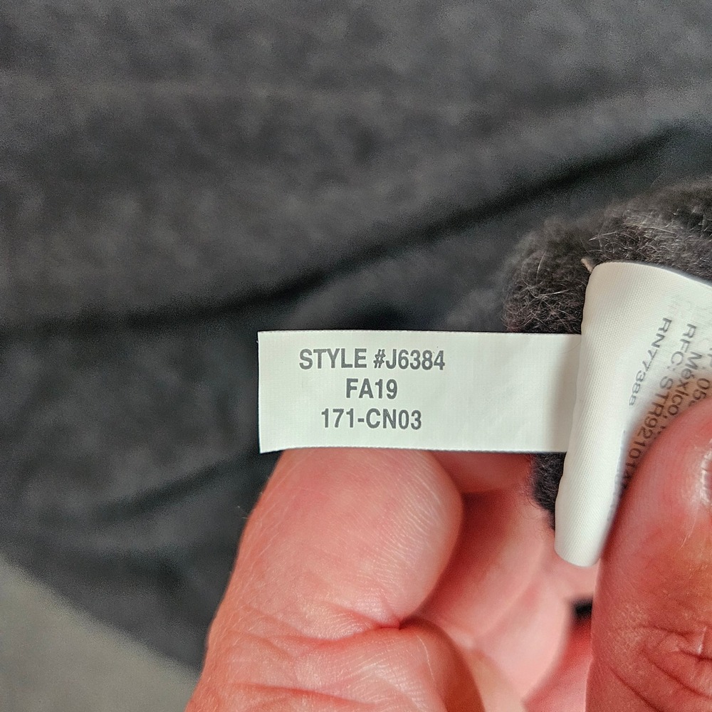 J.Crew Mens Large 100% Cashmere Crewneck Sweater Heather Gray J6384 - Picture 6 of 8